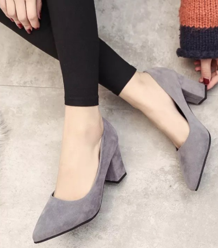 KL802 - Trendy OL Heels Grey